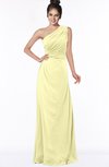 ColsBM Daniela Wax Yellow Glamorous A-line Sleeveless Zip up Chiffon Ruching Bridesmaid Dresses