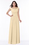 ColsBM Lillian Apricot Gelato Gorgeous A-line Short Sleeve Zip up Chiffon Floor Length Bridesmaid Dresses