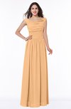 ColsBM Lillian Apricot Gorgeous A-line Short Sleeve Zip up Chiffon Floor Length Bridesmaid Dresses
