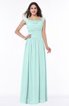 ColsBM Lillian Blue Glass Gorgeous A-line Short Sleeve Zip up Chiffon Floor Length Bridesmaid Dresses