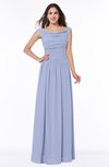 ColsBM Lillian Blue Heron Gorgeous A-line Short Sleeve Zip up Chiffon Floor Length Bridesmaid Dresses