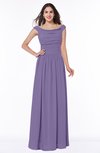 ColsBM Lillian Chalk Violet Gorgeous A-line Short Sleeve Zip up Chiffon Floor Length Bridesmaid Dresses