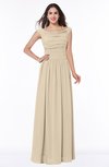 ColsBM Lillian Champagne Gorgeous A-line Short Sleeve Zip up Chiffon Floor Length Bridesmaid Dresses