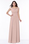 ColsBM Lillian Dusty Rose Gorgeous A-line Short Sleeve Zip up Chiffon Floor Length Bridesmaid Dresses
