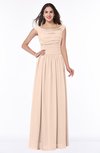 ColsBM Lillian Fresh Salmon Gorgeous A-line Short Sleeve Zip up Chiffon Floor Length Bridesmaid Dresses