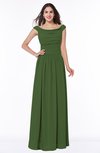 ColsBM Lillian Garden Green Gorgeous A-line Short Sleeve Zip up Chiffon Floor Length Bridesmaid Dresses
