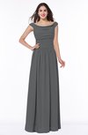 ColsBM Lillian Grey Gorgeous A-line Short Sleeve Zip up Chiffon Floor Length Bridesmaid Dresses