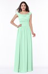 ColsBM Lillian Honeydew Gorgeous A-line Short Sleeve Zip up Chiffon Floor Length Bridesmaid Dresses