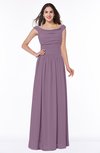 ColsBM Lillian Mauve Gorgeous A-line Short Sleeve Zip up Chiffon Floor Length Bridesmaid Dresses