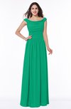 ColsBM Lillian Pepper Green Gorgeous A-line Short Sleeve Zip up Chiffon Floor Length Bridesmaid Dresses