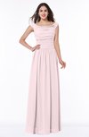 ColsBM Lillian Petal Pink Gorgeous A-line Short Sleeve Zip up Chiffon Floor Length Bridesmaid Dresses