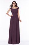 ColsBM Lillian Plum Gorgeous A-line Short Sleeve Zip up Chiffon Floor Length Bridesmaid Dresses