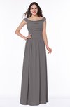 ColsBM Lillian Ridge Grey Gorgeous A-line Short Sleeve Zip up Chiffon Floor Length Bridesmaid Dresses