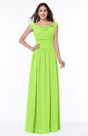 ColsBM Lillian Sharp Green Gorgeous A-line Short Sleeve Zip up Chiffon Floor Length Bridesmaid Dresses