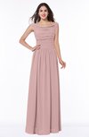 ColsBM Lillian Silver Pink Gorgeous A-line Short Sleeve Zip up Chiffon Floor Length Bridesmaid Dresses
