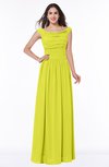 ColsBM Lillian Sulphur Spring Gorgeous A-line Short Sleeve Zip up Chiffon Floor Length Bridesmaid Dresses