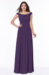 ColsBM Lillian Violet Gorgeous A-line Short Sleeve Zip up Chiffon Floor Length Bridesmaid Dresses