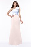 ColsBM Ariella Blush Modest Fishtail One Shoulder Sleeveless Satin Sweep Train Bridesmaid Dresses