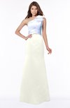 ColsBM Ariella Cream Modest Fishtail One Shoulder Sleeveless Satin Sweep Train Bridesmaid Dresses
