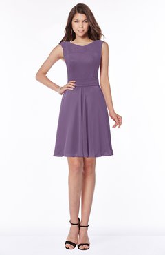 ColsBM Maisie Eggplant Plain A-line Sleeveless Chiffon Plainness Bridesmaid Dresses