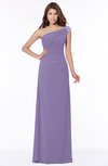 ColsBM Eliana Chalk Violet Glamorous A-line Short Sleeve Zip up Chiffon Floor Length Bridesmaid Dresses