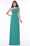 ColsBM Eliana Emerald Green Glamorous A-line Short Sleeve Zip up Chiffon Floor Length Bridesmaid Dresses