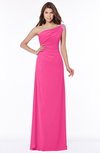 ColsBM Eliana Fandango Pink Glamorous A-line Short Sleeve Zip up Chiffon Floor Length Bridesmaid Dresses