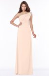 ColsBM Eliana Fresh Salmon Glamorous A-line Short Sleeve Zip up Chiffon Floor Length Bridesmaid Dresses