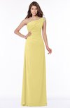 ColsBM Eliana Misted Yellow Glamorous A-line Short Sleeve Zip up Chiffon Floor Length Bridesmaid Dresses