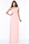 ColsBM Eliana Pastel Pink Glamorous A-line Short Sleeve Zip up Chiffon Floor Length Bridesmaid Dresses