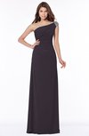 ColsBM Eliana Perfect Plum Glamorous A-line Short Sleeve Zip up Chiffon Floor Length Bridesmaid Dresses