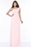 ColsBM Eliana Petal Pink Glamorous A-line Short Sleeve Zip up Chiffon Floor Length Bridesmaid Dresses