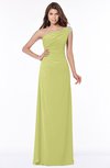 ColsBM Eliana Pistachio Glamorous A-line Short Sleeve Zip up Chiffon Floor Length Bridesmaid Dresses