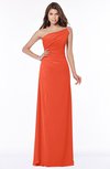 ColsBM Eliana Flame Scarlet Glamorous A-line Short Sleeve Zip up Chiffon Floor Length Bridesmaid Dresses