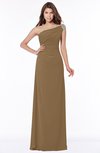 ColsBM Eliana Truffle Glamorous A-line Short Sleeve Zip up Chiffon Floor Length Bridesmaid Dresses