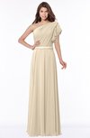 ColsBM Alexia Champagne Modest A-line Zip up Chiffon Floor Length Ruching Bridesmaid Dresses