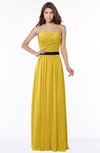 ColsBM Jaliyah Lemon Curry Mature A-line Strapless Zip up Chiffon Bridesmaid Dresses