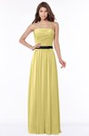 ColsBM Jaliyah Misted Yellow Mature A-line Strapless Zip up Chiffon Bridesmaid Dresses