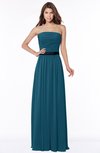 ColsBM Jaliyah Moroccan Blue Mature A-line Strapless Zip up Chiffon Bridesmaid Dresses