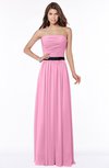 ColsBM Jaliyah Pink Mature A-line Strapless Zip up Chiffon Bridesmaid Dresses
