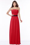 ColsBM Jaliyah Red Mature A-line Strapless Zip up Chiffon Bridesmaid Dresses