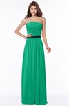 ColsBM Jaliyah Sea Green Mature A-line Strapless Zip up Chiffon Bridesmaid Dresses