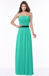 ColsBM Jaliyah Viridian Green Mature A-line Strapless Zip up Chiffon Bridesmaid Dresses