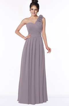 ColsBM Elisa Sea Fog Simple A-line One Shoulder Half Backless Chiffon Flower Bridesmaid Dresses