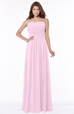 ColsBM Danna Baby Pink Modern A-line Strapless Sleeveless Floor Length Bridesmaid Dresses