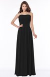 ColsBM Danna Black Modern A-line Strapless Sleeveless Floor Length Bridesmaid Dresses