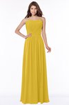 ColsBM Danna Lemon Curry Modern A-line Strapless Sleeveless Floor Length Bridesmaid Dresses