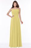 ColsBM Danna Misted Yellow Modern A-line Strapless Sleeveless Floor Length Bridesmaid Dresses
