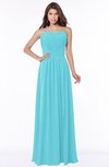 ColsBM Danna Turquoise Modern A-line Strapless Sleeveless Floor Length Bridesmaid Dresses