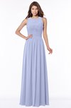 ColsBM Ayla Blue Heron Elegant Zip up Chiffon Floor Length Pick up Bridesmaid Dresses
